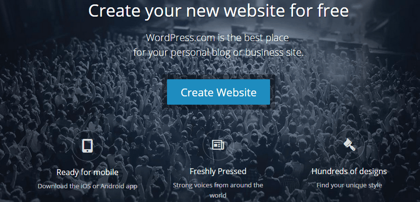 creating free website using wordpress.com