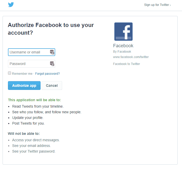 Connect Twitter Account with your Facebook Business Page